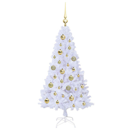 vidaXL Artificial Christmas Tree White 120 cm PVC and Steel 4