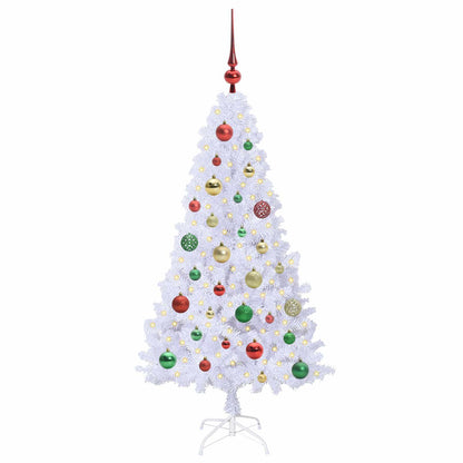 vidaXL Artificial Christmas Tree White 120 cm PVC and Steel 3