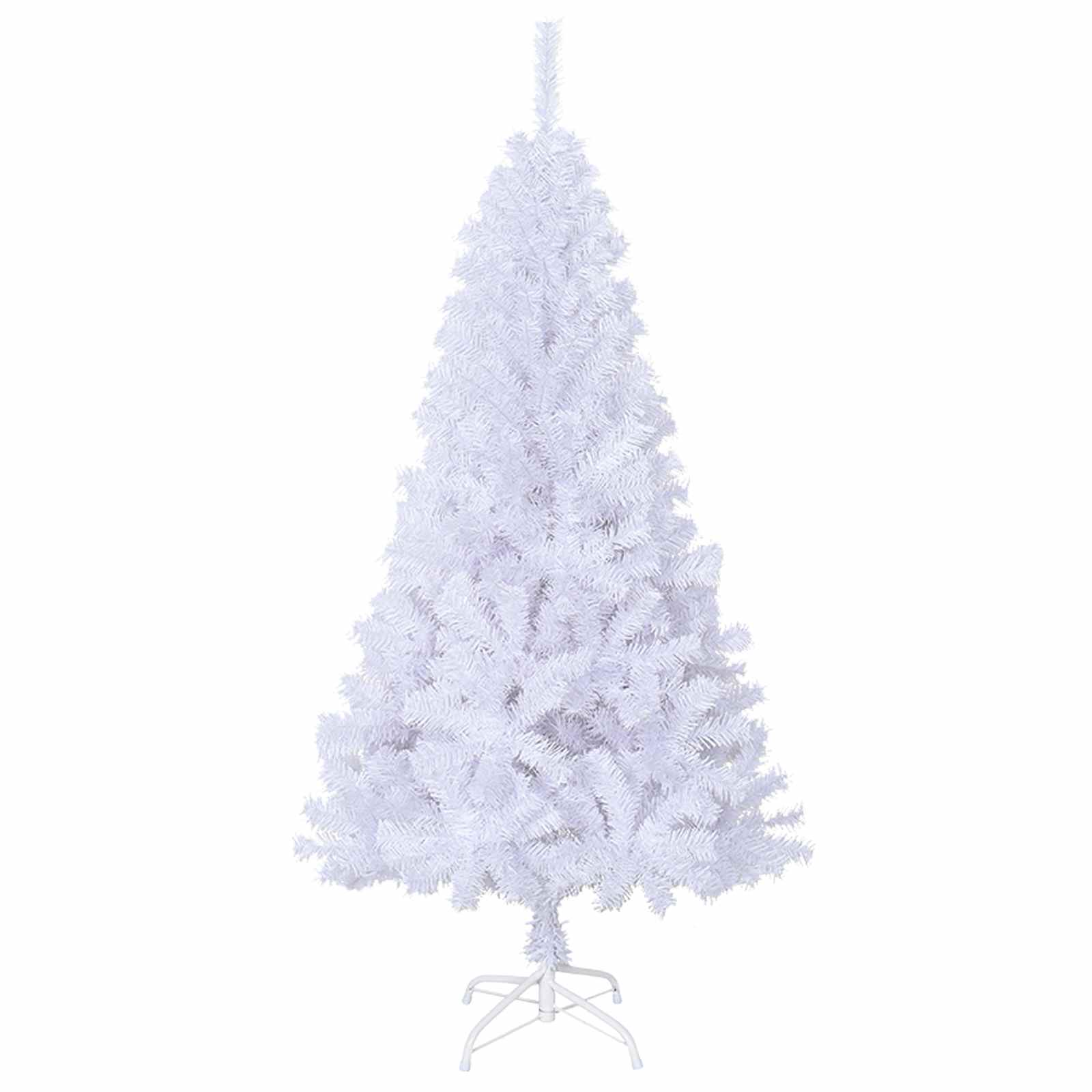vidaXL Artificial Christmas Tree White 150 cm PVC and Steel 5