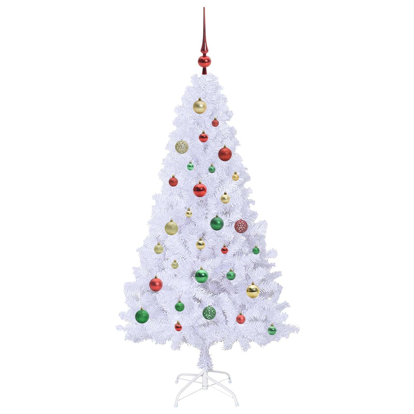 vidaXL Artificial Christmas Tree White 150 cm PVC and Steel 5