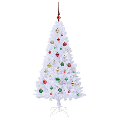 vidaXL Artificial Christmas Tree White 150 cm PVC and Steel 5