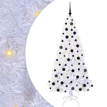 vidaXL Artificial Christmas Tree with Stand White 180 cm PVC and Steel 2