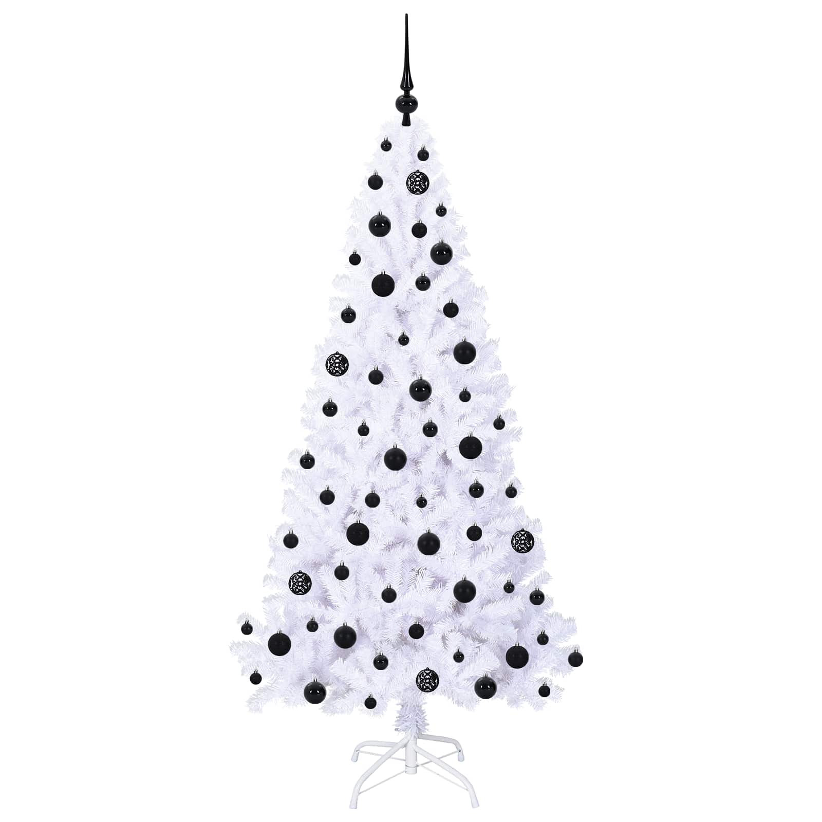 vidaXL Artificial Christmas Tree with Stand White 180 cm PVC and Steel 4