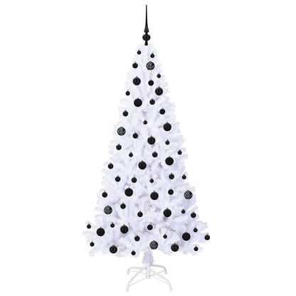 vidaXL Artificial Christmas Tree with Stand White 180 cm PVC and Steel 4
