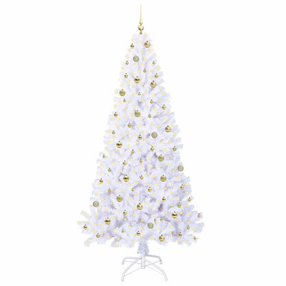 vidaXL Artificial Christmas Tree with Stand White 240 cm PVC and Steel 3