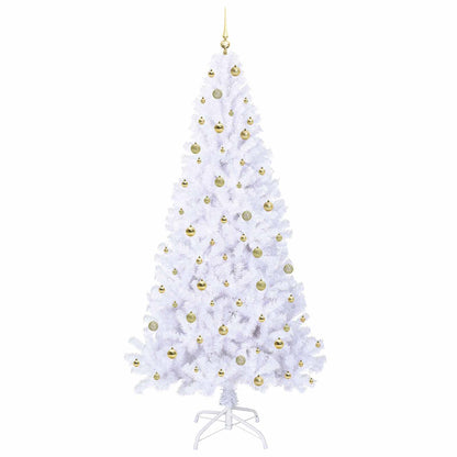 vidaXL Artificial Christmas Tree with Stand White 240 cm PVC and Steel 4