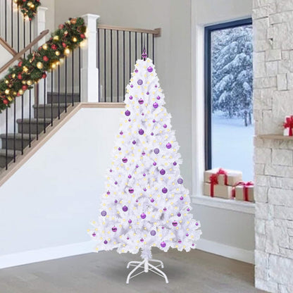 Artificial Christmas Tree with Stand White PVC and Steel 240 cm Lilac