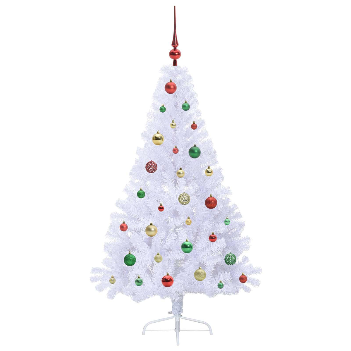 vidaXL Artificial Christmas Tree with Stand White 150 cm PVC and Steel 5