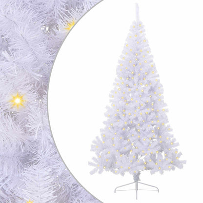 vidaXL Artificial Christmas Tree with Stand White 240 cm PVC and Steel 2