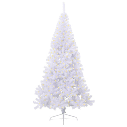 vidaXL Artificial Christmas Tree with Stand White 240 cm PVC and Steel 3