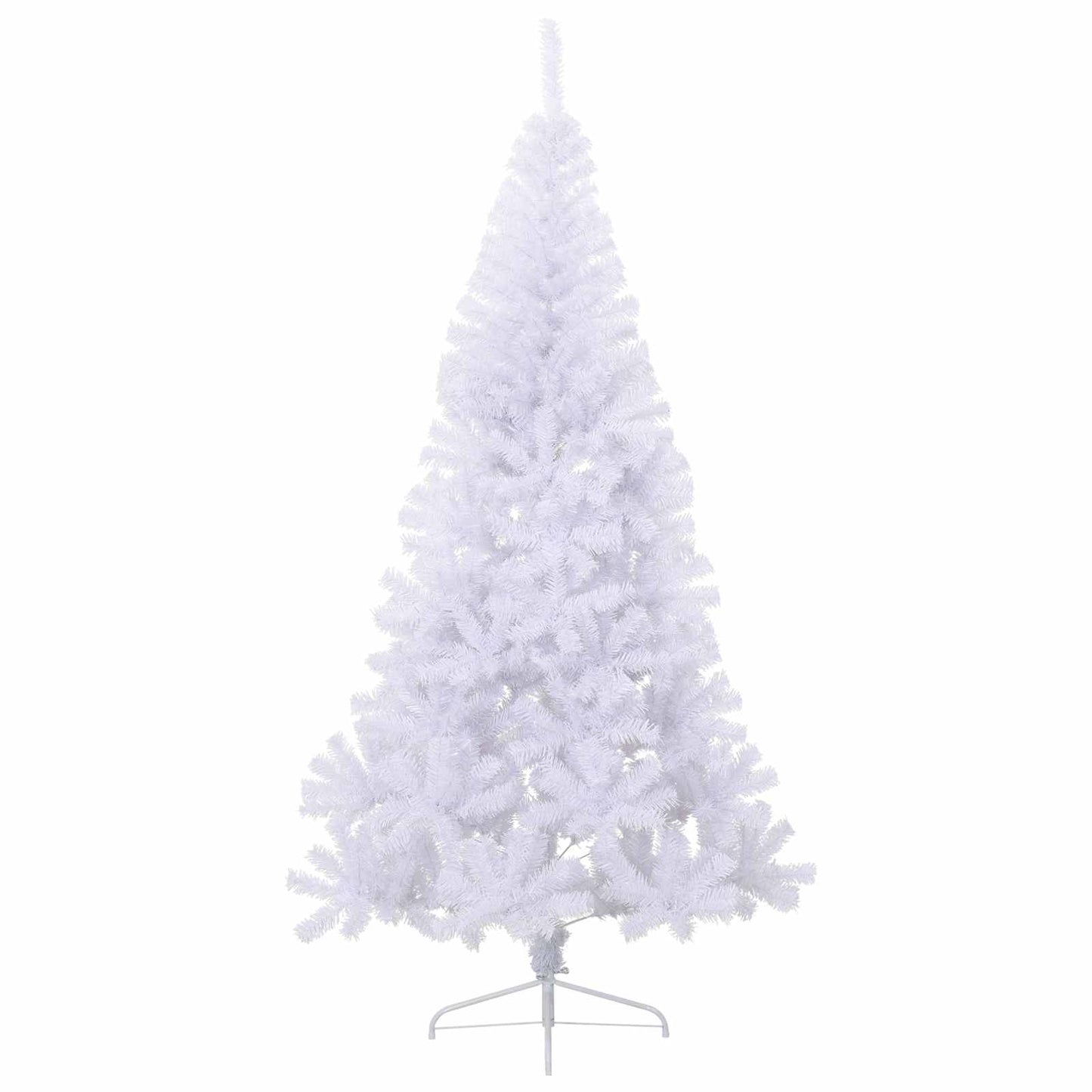 vidaXL Artificial Christmas Tree with Stand White 240 cm PVC and Steel 4