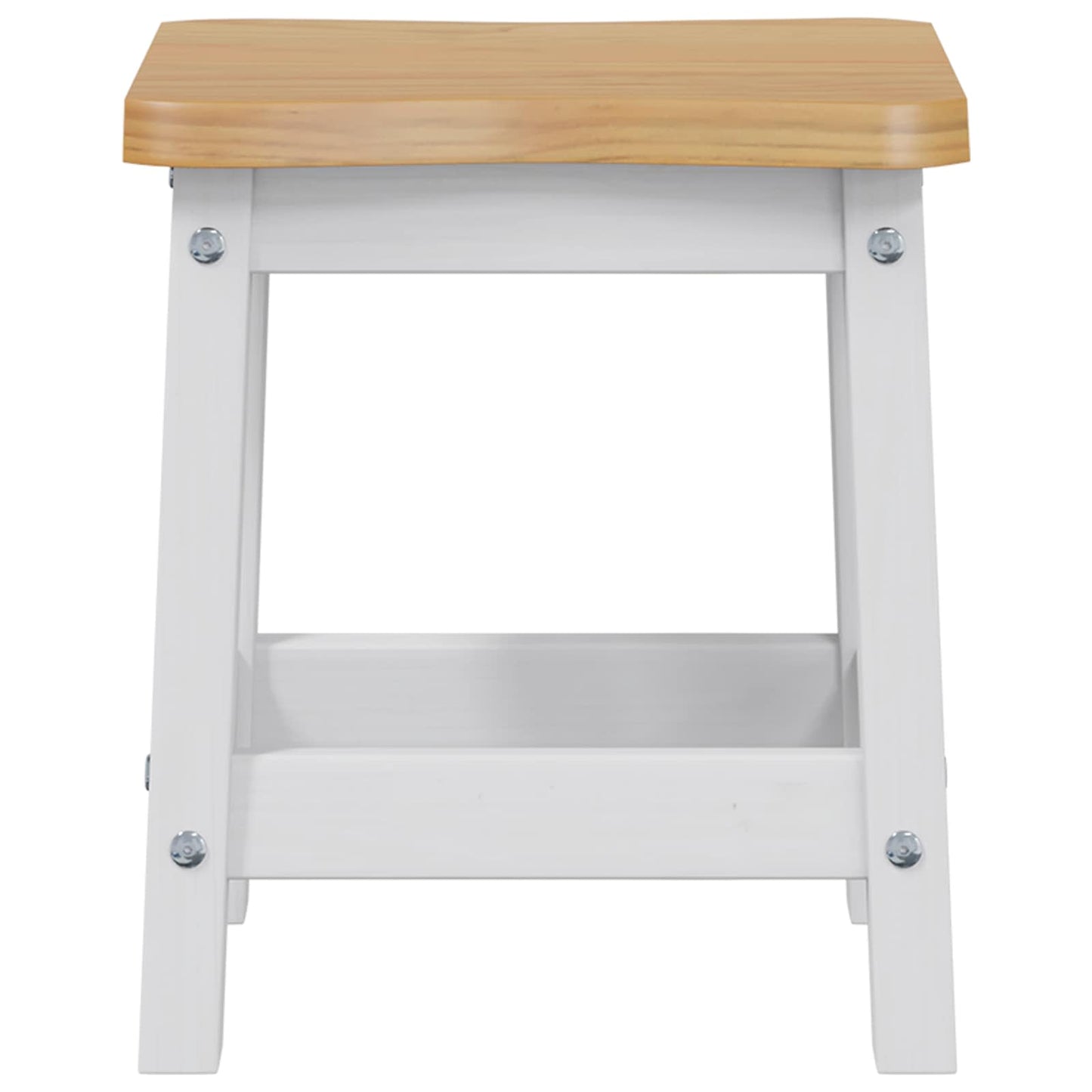 vidaXL Bar Stool EKAI 2 pcs White 40 x 29 x 45.5 cm Solid Pine Wood 4