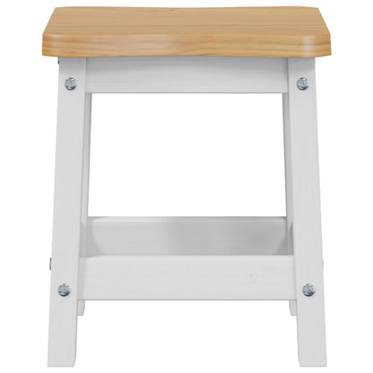 vidaXL Bar Stool EKAI 2 pcs White 40 x 29 x 45.5 cm Solid Pine Wood 4