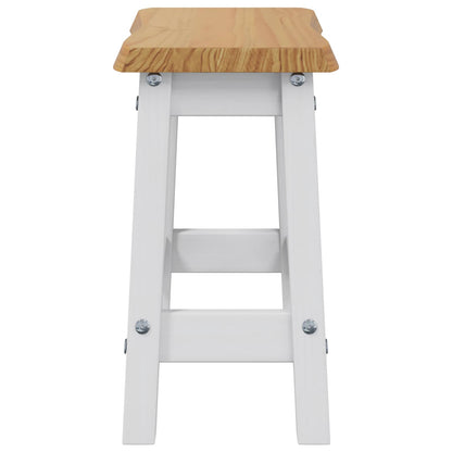 vidaXL Bar Stool EKAI 2 pcs White 40 x 29 x 45.5 cm Solid Pine Wood 5