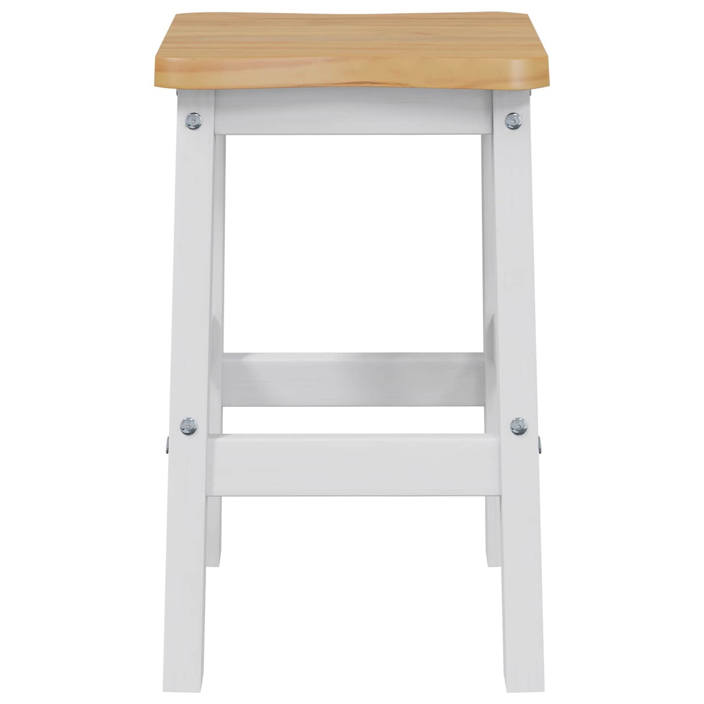 vidaXL High Bar Stool EKAI 2 pcs White 40 x 29 x 63 cm Solid Pine Wood 4
