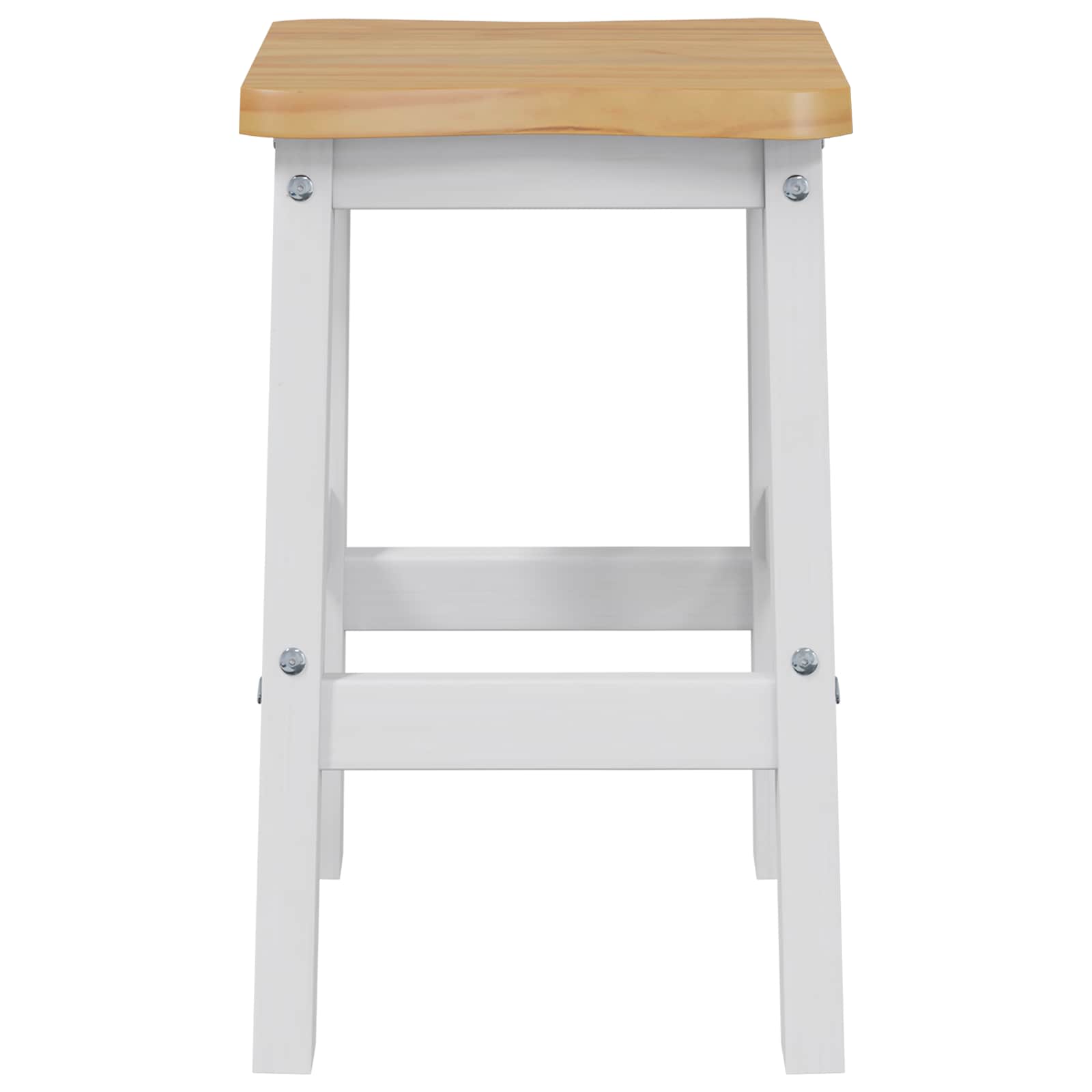 vidaXL High Bar Stool EKAI 2 pcs White 40 x 29 x 63 cm Solid Pine Wood 4