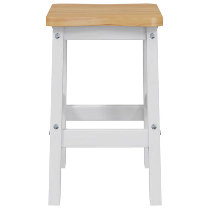 vidaXL High Bar Stool EKAI 2 pcs White 40 x 29 x 63 cm Solid Pine Wood 4