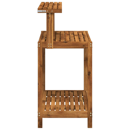 vidaXL Outdoor Potting Bench 86.5 x 48.5 x 106 cm Solid Acacia Wood 4