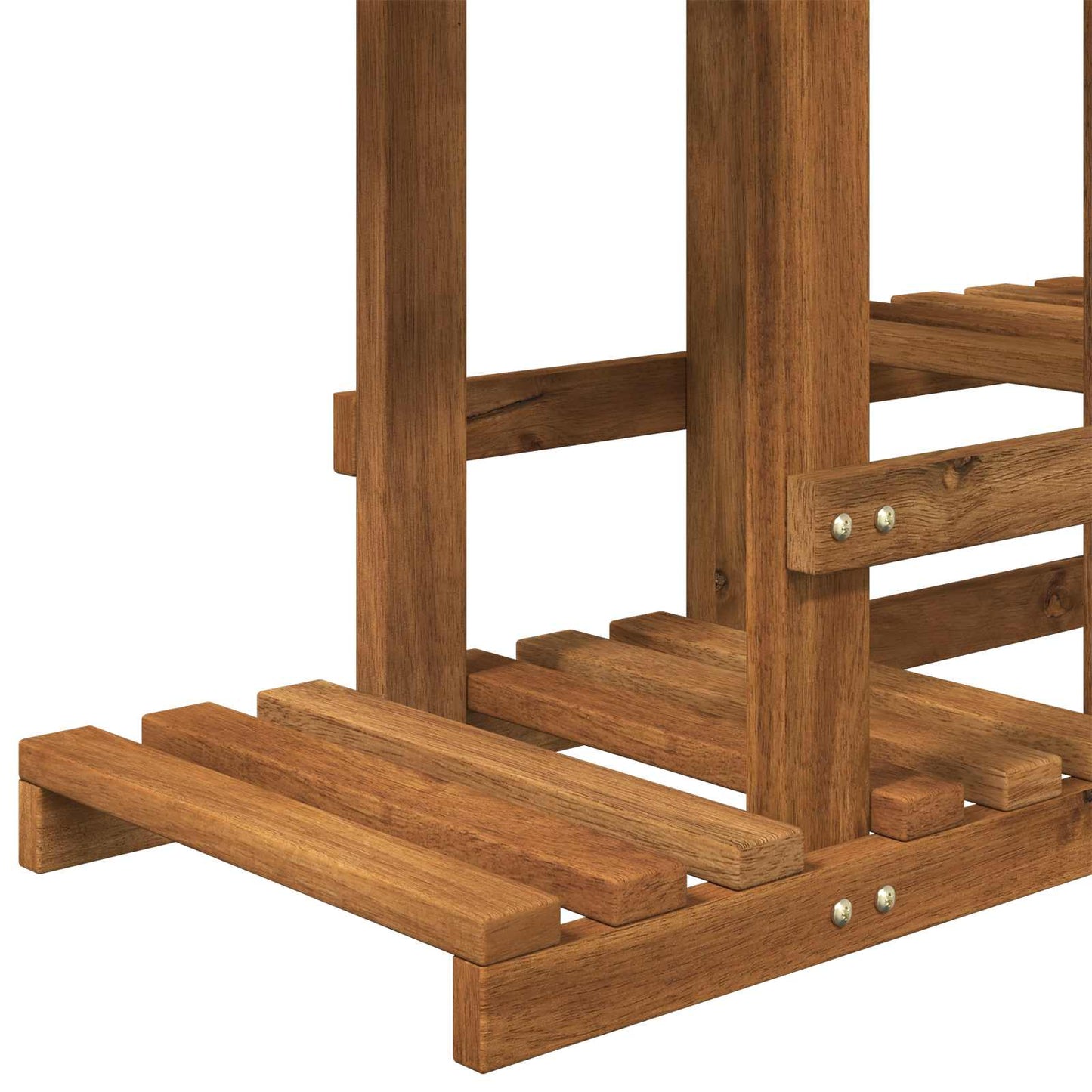 vidaXL Plant Stand Natural 118 x 25 x 96.5 cm Solid Acacia Wood 4