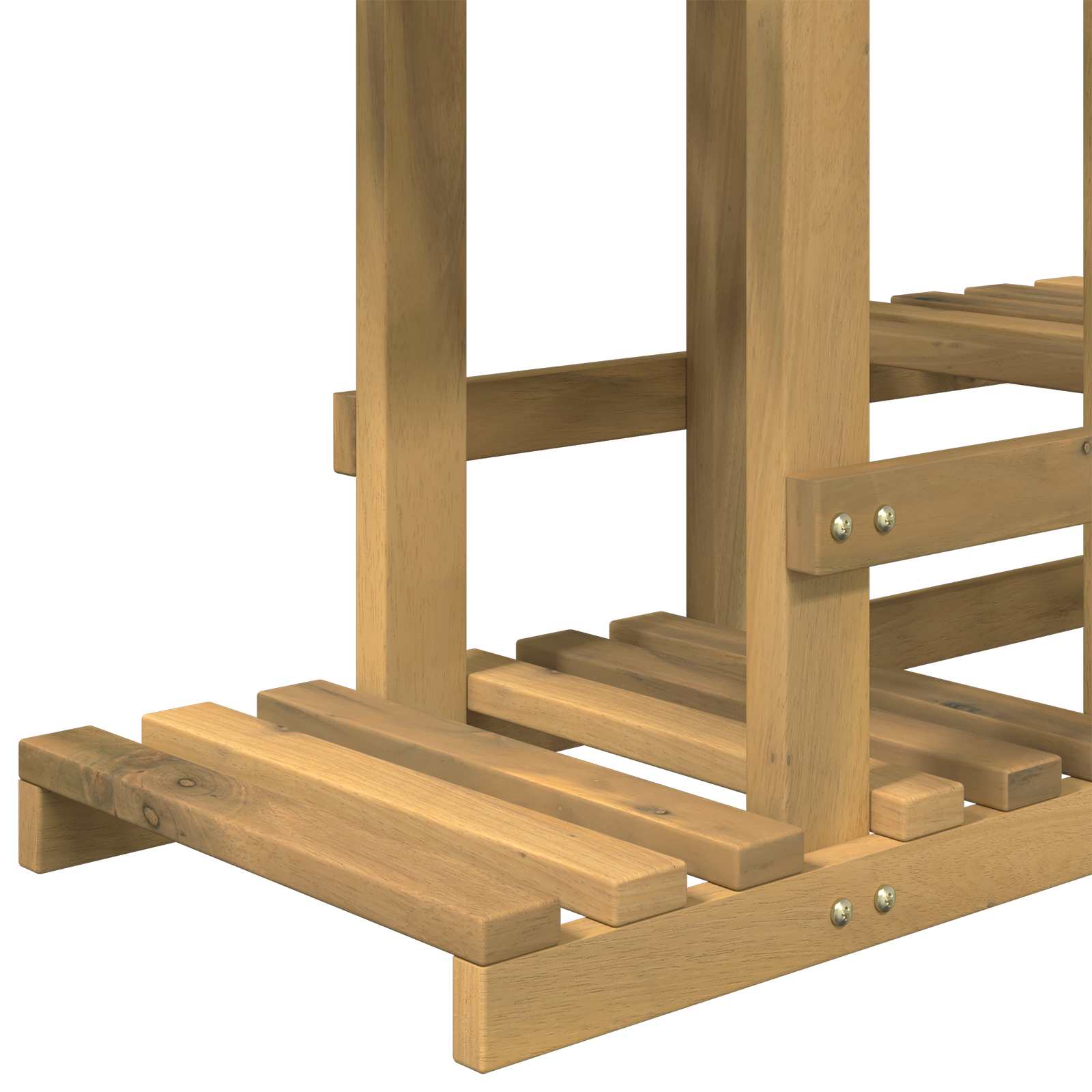 vidaXL Plant Stand White 118 x 25 x 96.5 cm Solid Acacia Wood 4