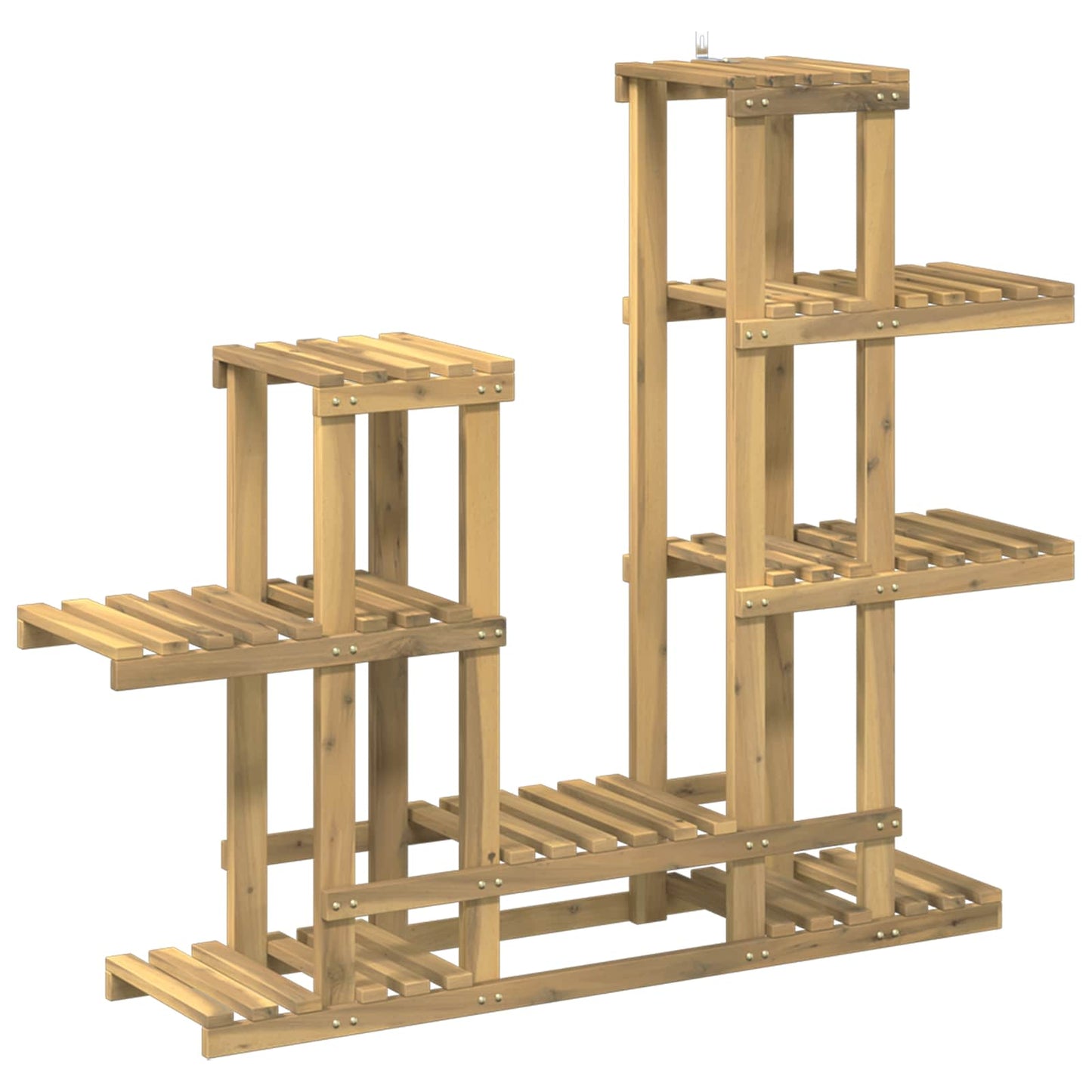 vidaXL Plant Stand White 118 x 25 x 96.5 cm Solid Acacia Wood 2