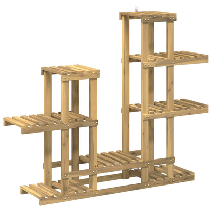 vidaXL Plant Stand White 118 x 25 x 96.5 cm Solid Acacia Wood 2