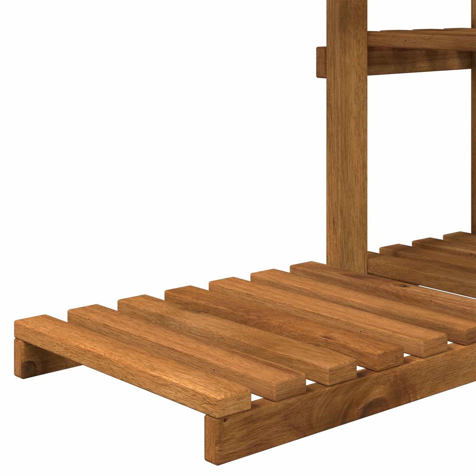 vidaXL Plant Stand Natural 93 x 25 x 114.5 cm Solid Acacia Wood 4
