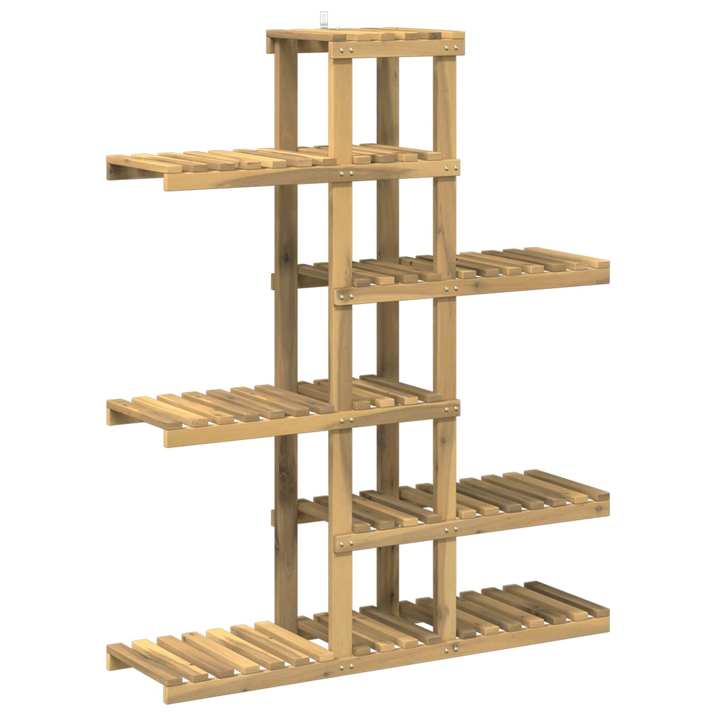 vidaXL Plant Stand White 93 x 25 x 114.5 cm Solid Acacia Wood 2