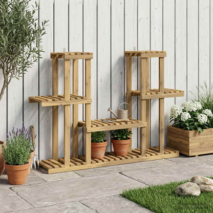 vidaXL Plant Stand Solid Acacia Wood Whitewash Depth 25 cm