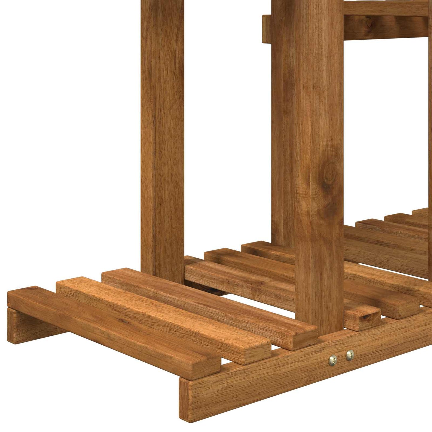 vidaXL Plant Stand Natural 123 x 25 x 114.5 cm Solid Acacia Wood 4