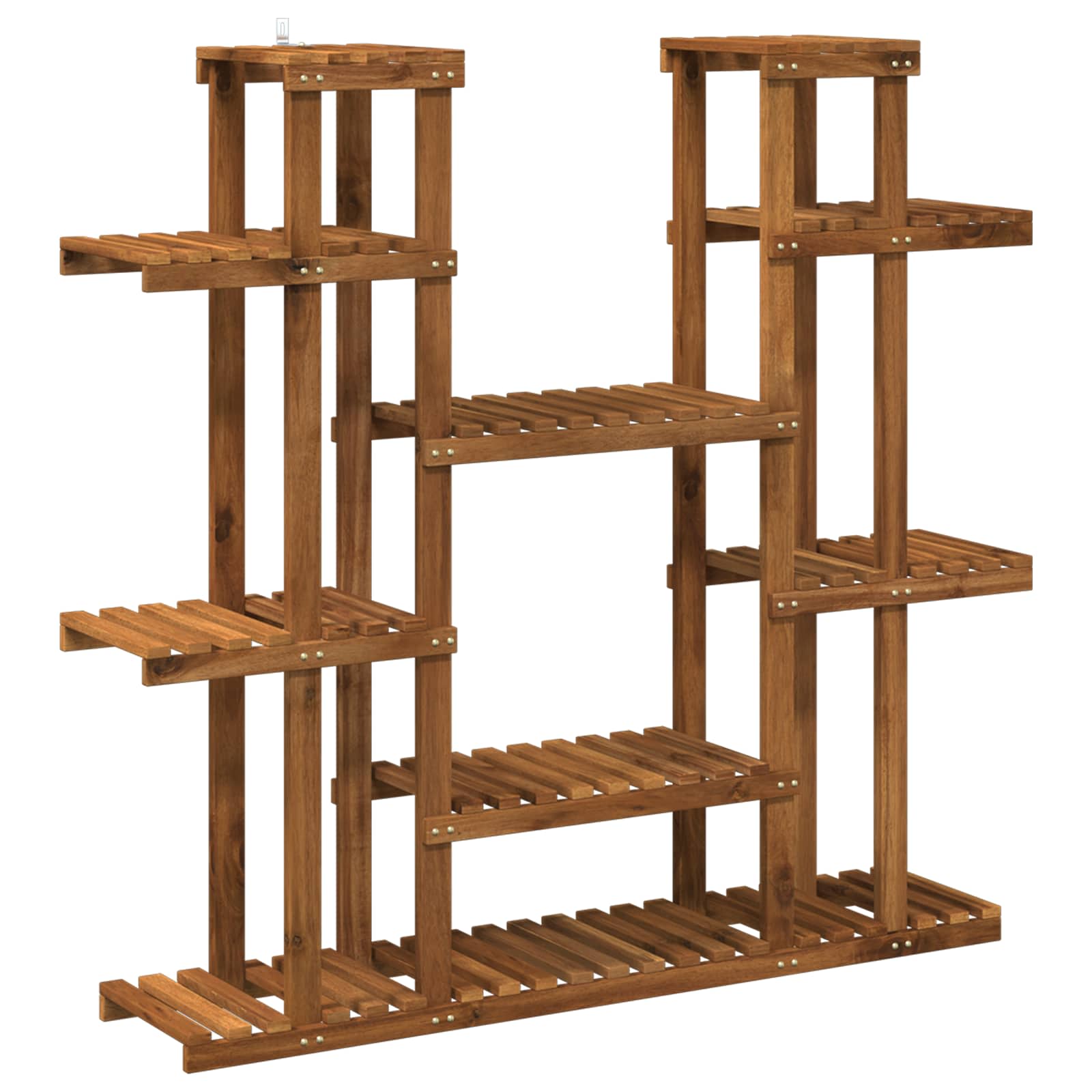 vidaXL Plant Stand Natural 123 x 25 x 114.5 cm Solid Acacia Wood 2