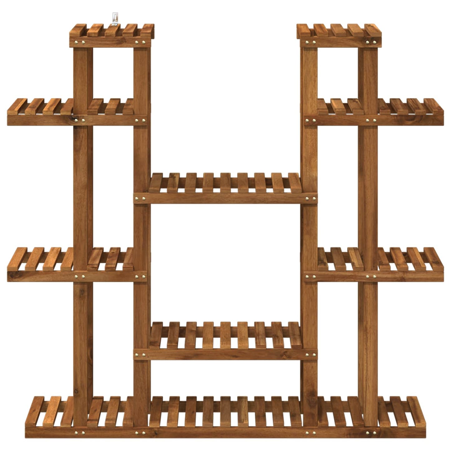 vidaXL Plant Stand Natural 123 x 25 x 114.5 cm Solid Acacia Wood 3