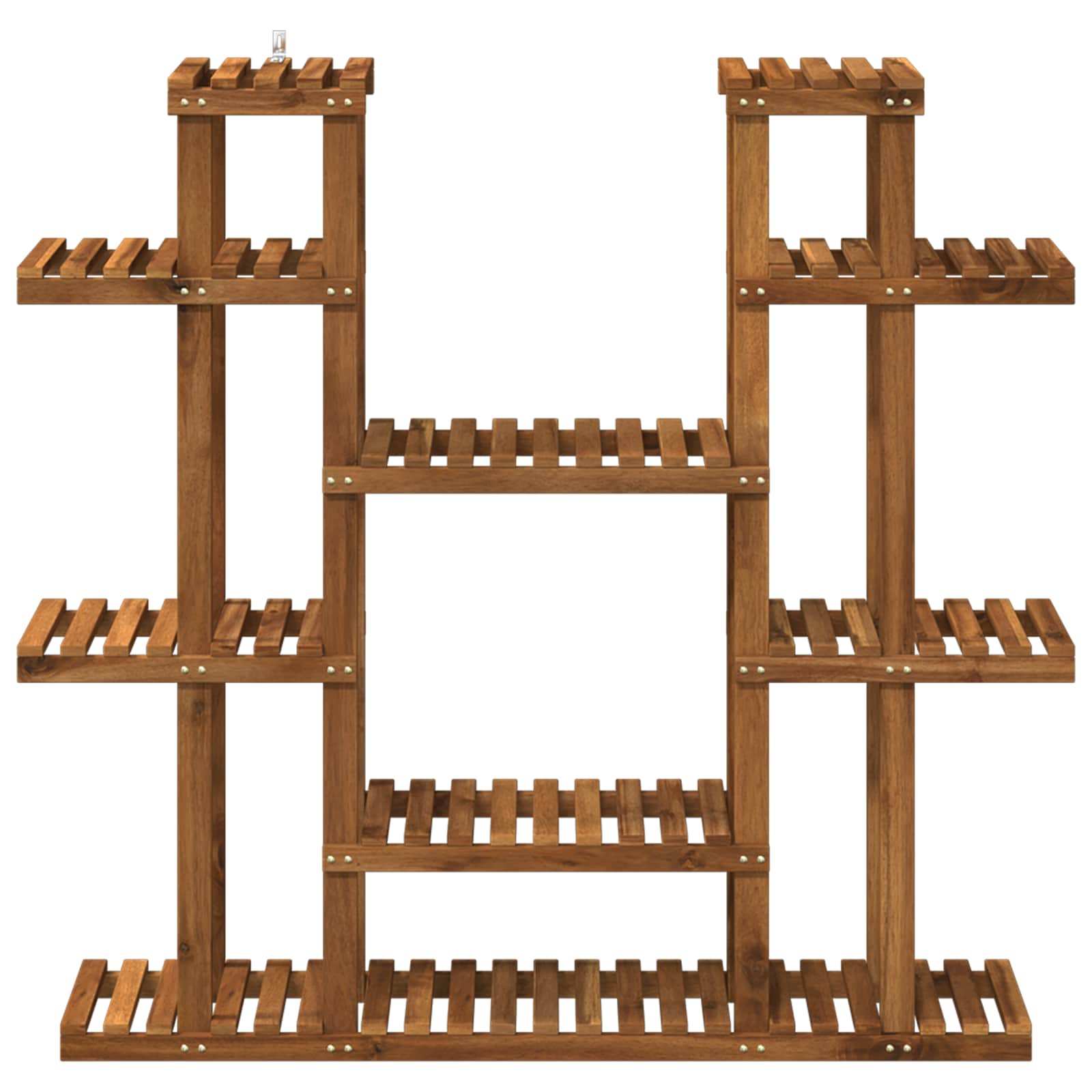 vidaXL Plant Stand Natural 123 x 25 x 114.5 cm Solid Acacia Wood 3
