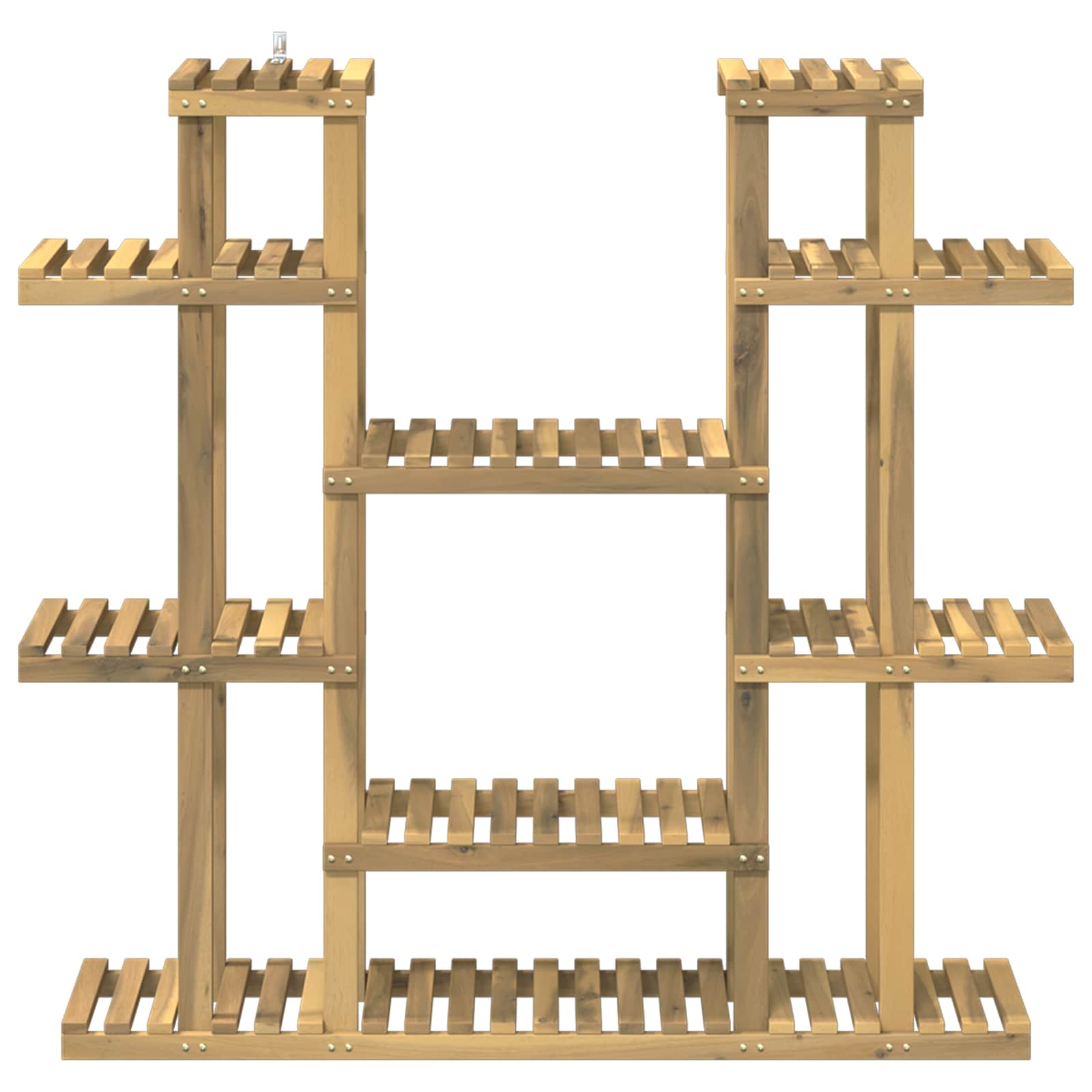 vidaXL Plant Stand White 123 x 25 x 114.5 cm Solid Acacia Wood 3