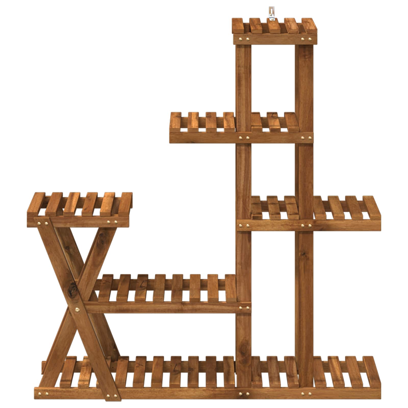 vidaXL Plant Stand Natural 95 x 25 x 101.5 cm Solid Acacia Wood 3