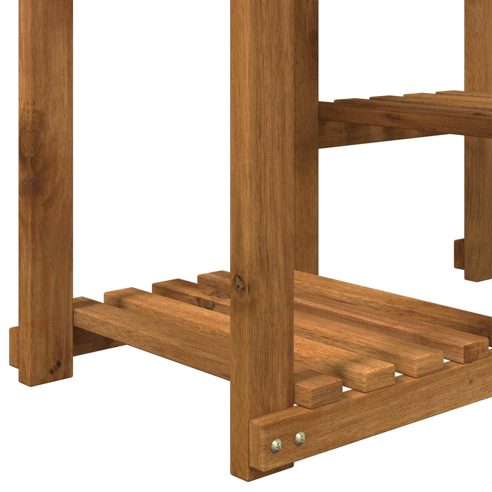 vidaXL Plant Stand Natural 85 x 30 x 114.5 cm Solid Acacia Wood 4