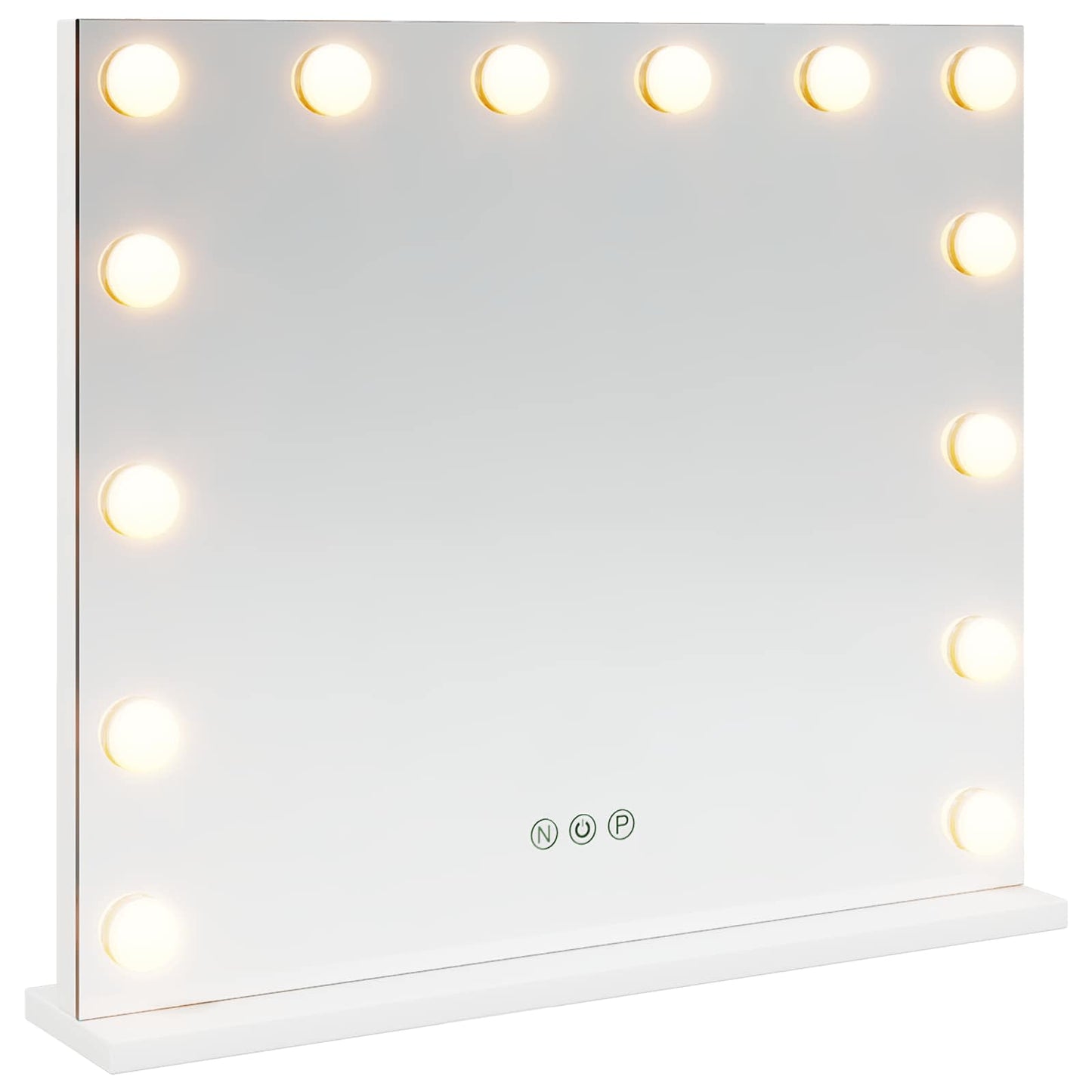 vidaXL LED Vanity Mirror White 50 x 10 x 44 cm Glass and Steel 2