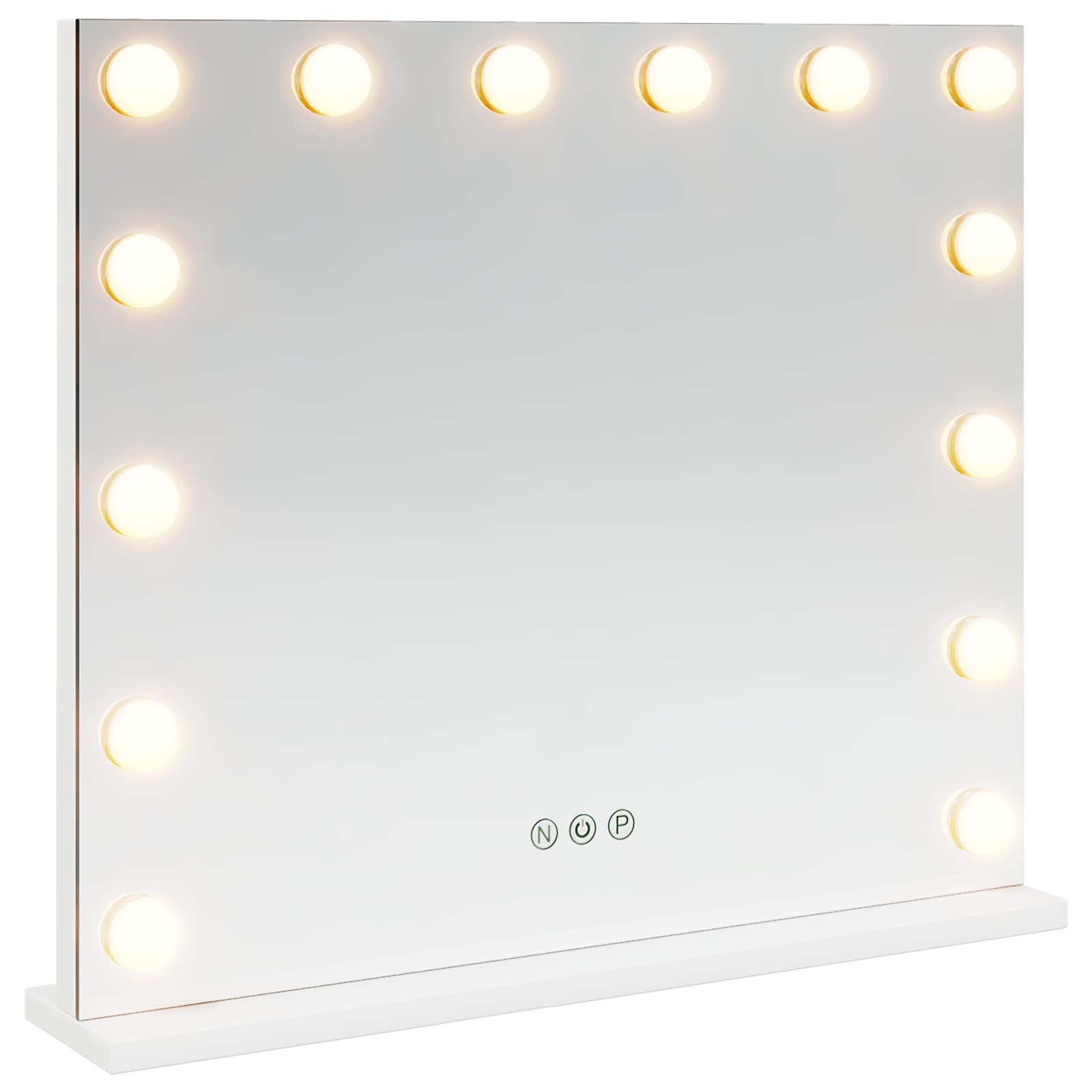 vidaXL LED Vanity Mirror White 50 x 10 x 44 cm Glass and Steel 2