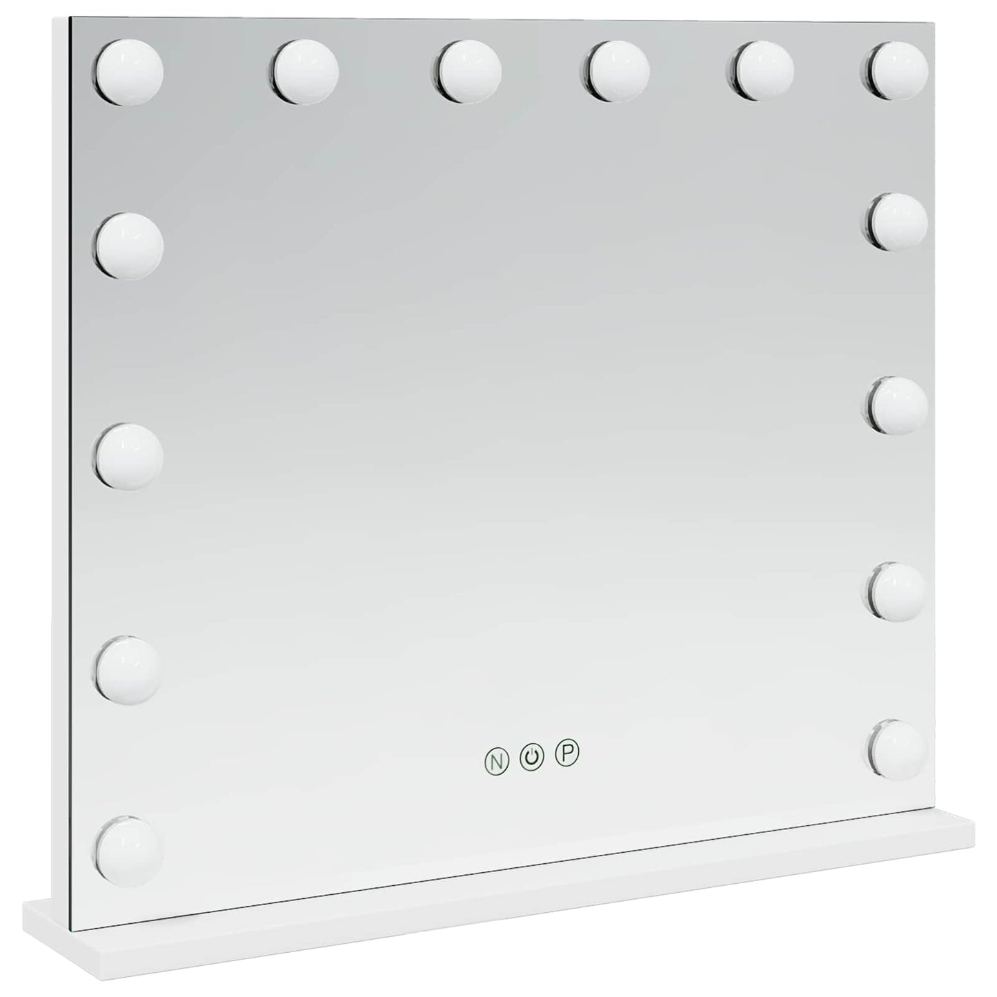vidaXL LED Vanity Mirror White 50 x 10 x 44 cm Glass and Steel 4