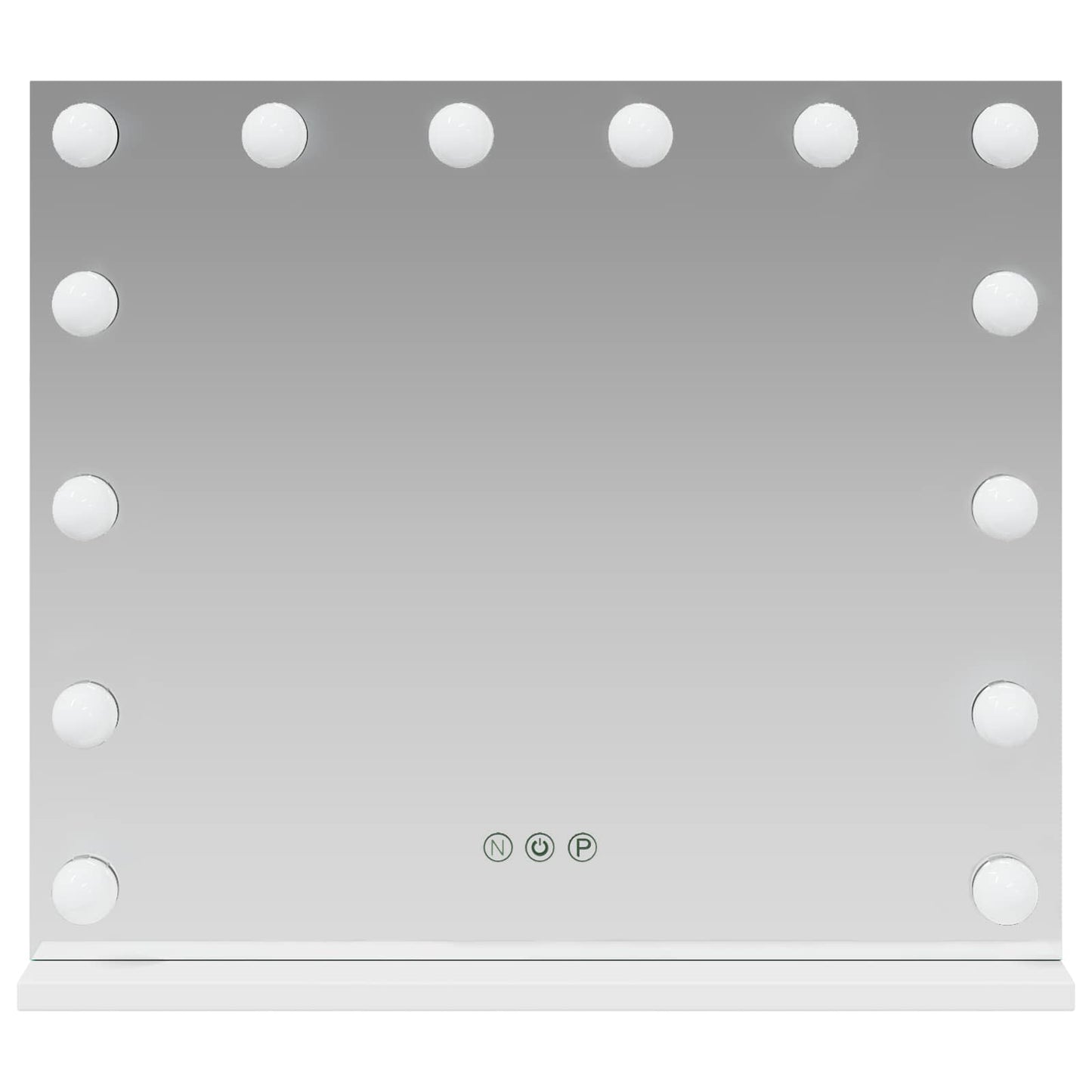 vidaXL LED Vanity Mirror White 50 x 10 x 44 cm Glass and Steel 5