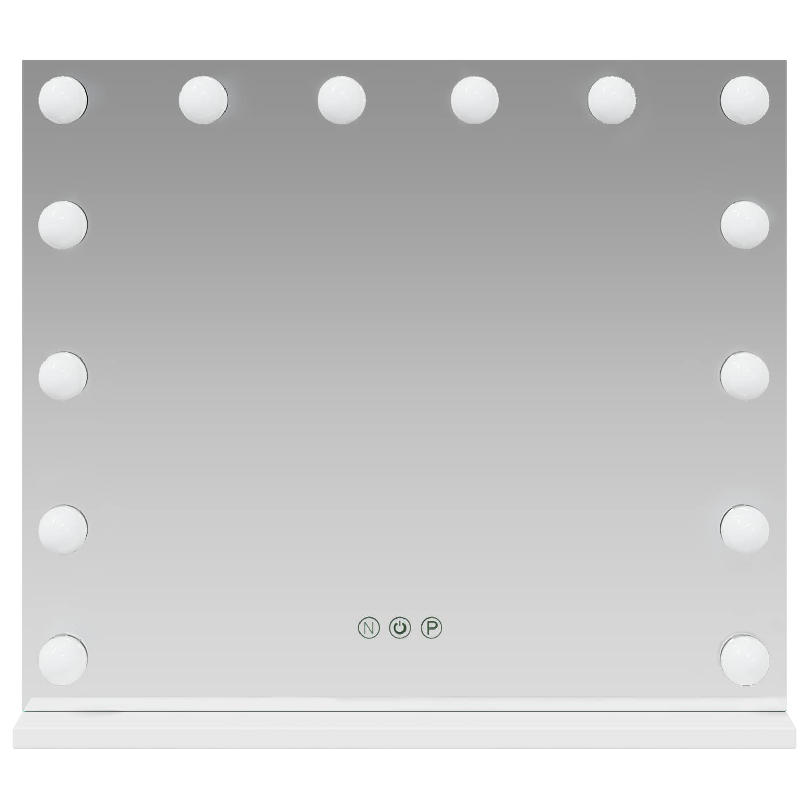vidaXL LED Vanity Mirror White 50 x 10 x 44 cm Glass and Steel 5
