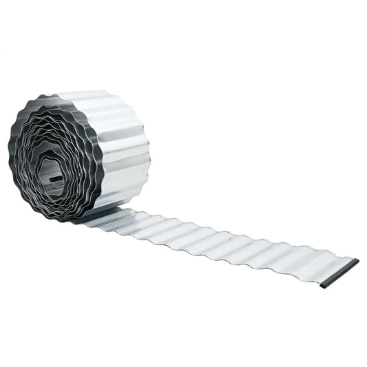 Lawn Edging Galvanised Steel Silver