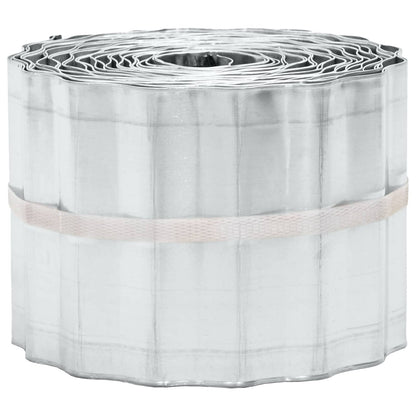 vidaxl Lawn Edging 20 m x 25 cm Galvanised Steel Silver 4