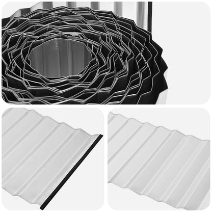 vidaxl Lawn Edging 20 m x 30 cm Galvanised Steel Silver 5