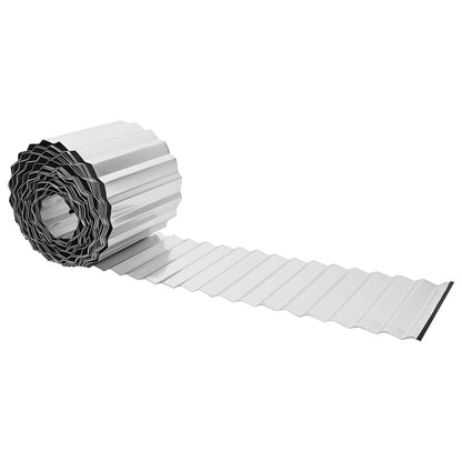 vidaxl Lawn Edging 20 m x 30 cm Galvanised Steel Silver 2