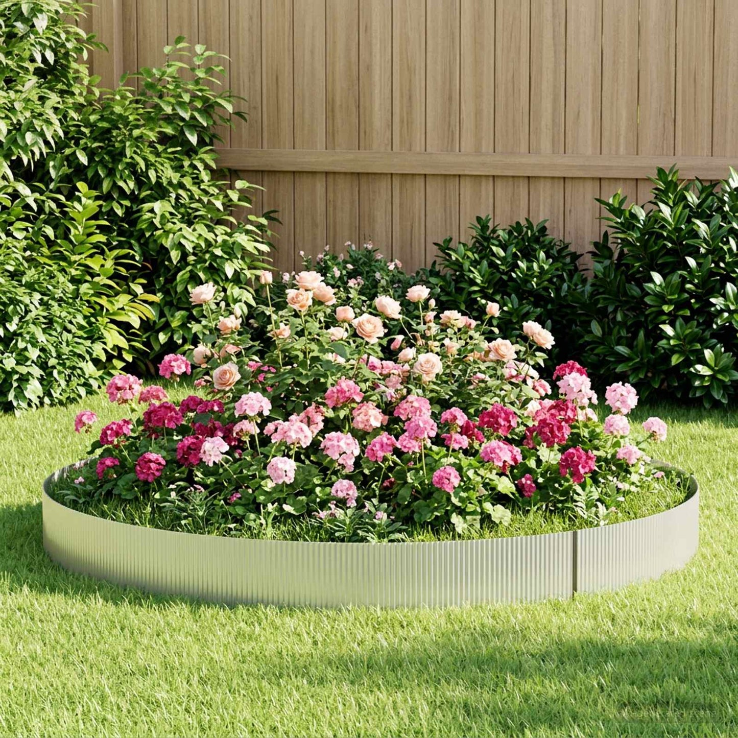 vidaxl Lawn Edging 20 m x 25 cm Galvanised Steel Silver 3