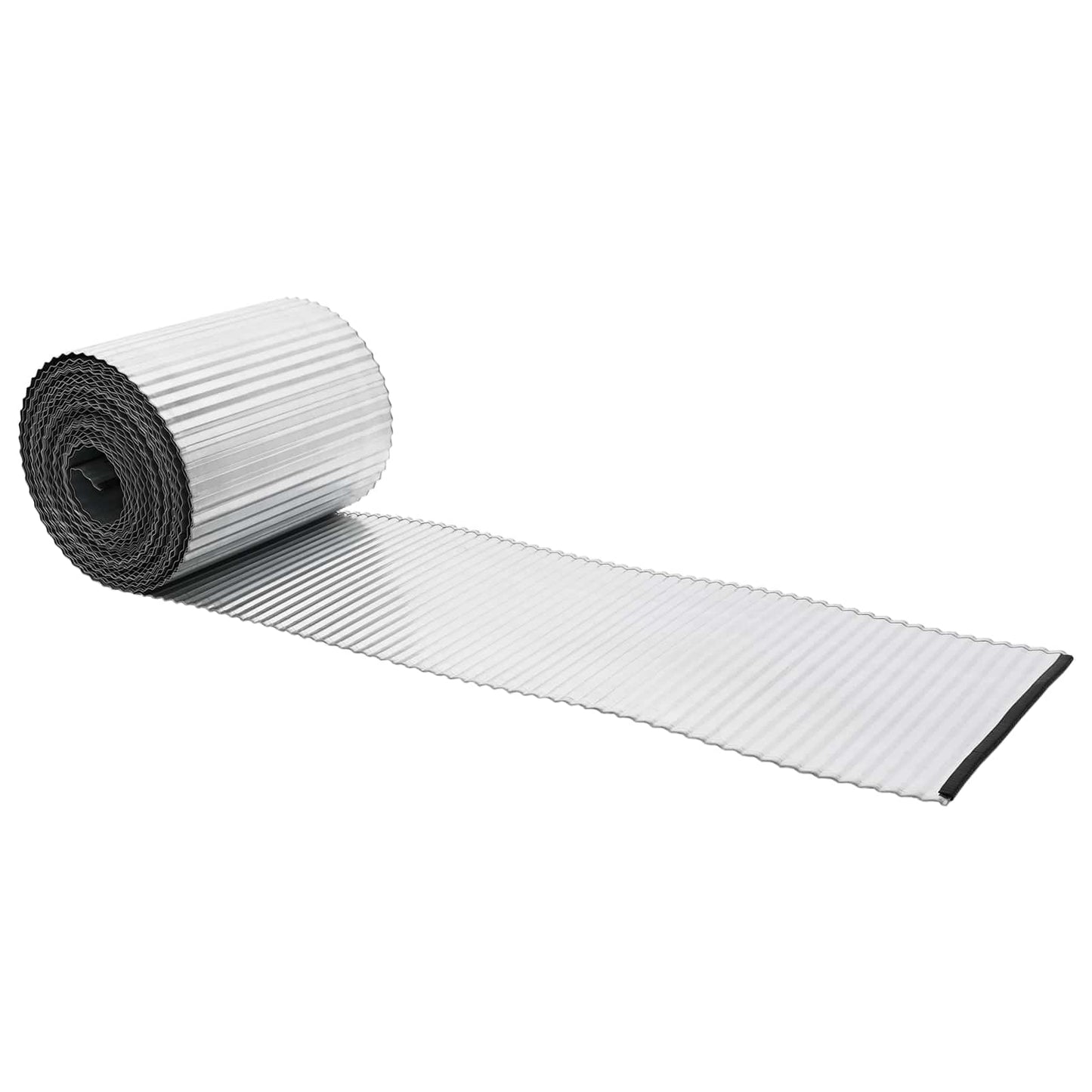 vidaxl Lawn Edging 20 m x 25 cm Galvanised Steel Silver 2