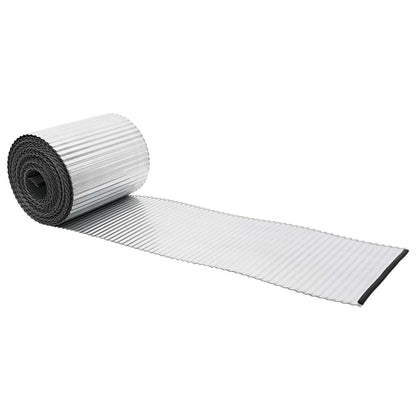 vidaxl Lawn Edging 20 m x 25 cm Galvanised Steel Silver 2