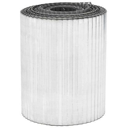 vidaxl Lawn Edging 20 m x 25 cm Galvanised Steel Silver 4