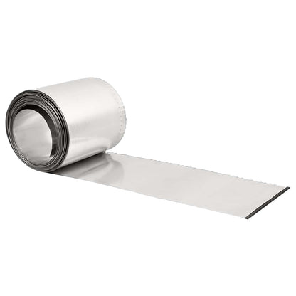 vidaxl Lawn Edging 20 m x 10 cm Galvanised Steel Silver 2